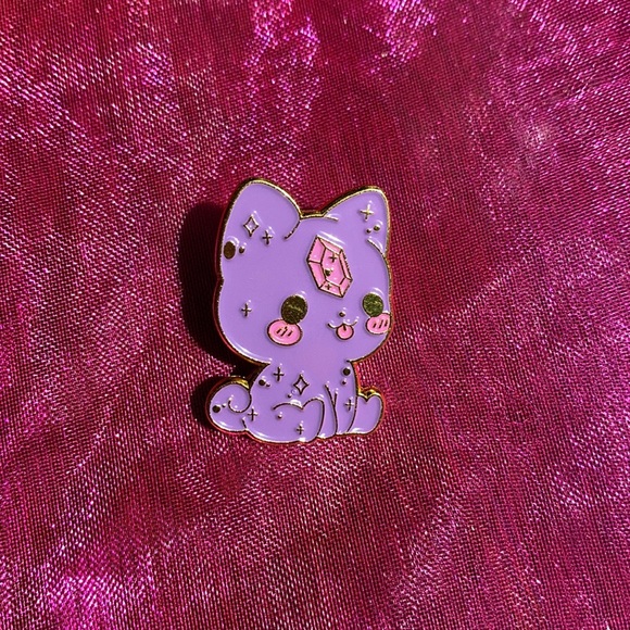 Dolls Kill Jewelry - Celestial Gem Cat Enamel Pin